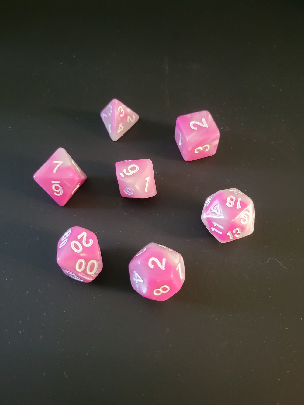 Pink RPG Polyhedral Dice Set